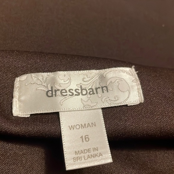 Dress barn short sleeve ruched dress in brown - Picture 6 of 7